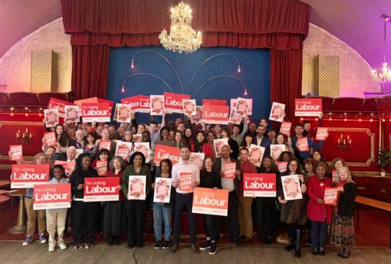 Candidates and activists at the Lewisham Labour manifesto launch on 10th April 2022. 