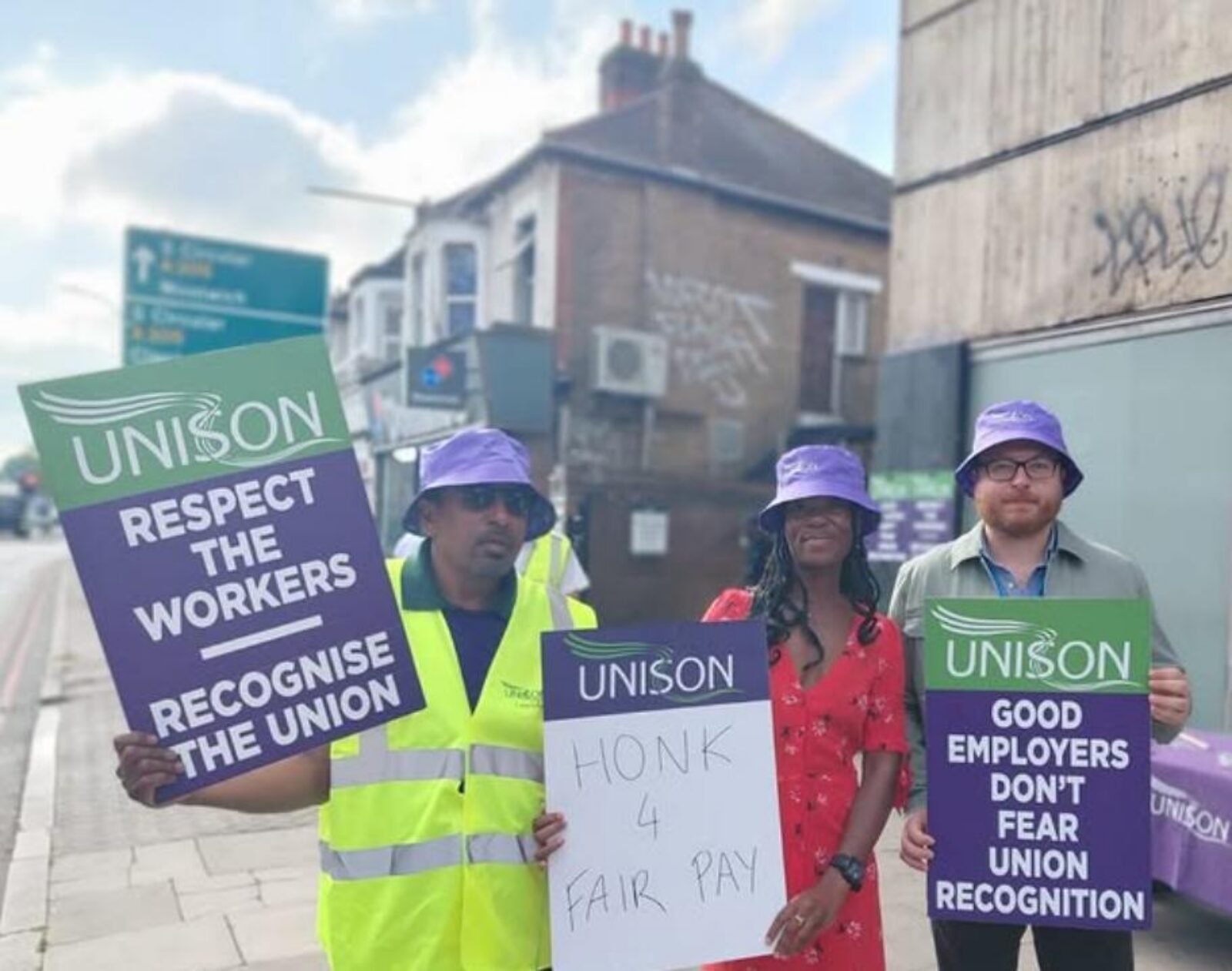 Labour councillors stood in solidarity with striking NSL workers and UNISON members in Lewisham.